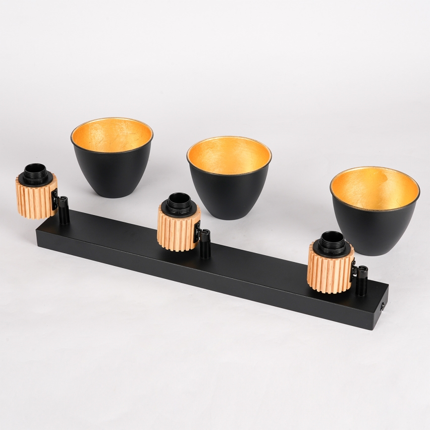 Brilagi - ODENSE Spotlight 3xE14/10W/230V rubberwood/black