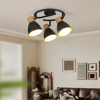 Brilagi - ODENSE Spotlight 3xE14/10W/230V Wood/Black