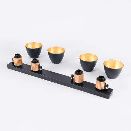 Brilagi - ODENSE Spotlight 4xE14/10W/230V Rubberwood/Black