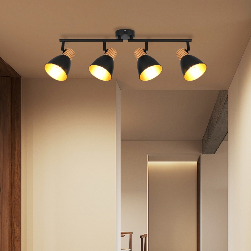 Brilagi - ODENSE spotlight 4xE14/10W/230V wood/black