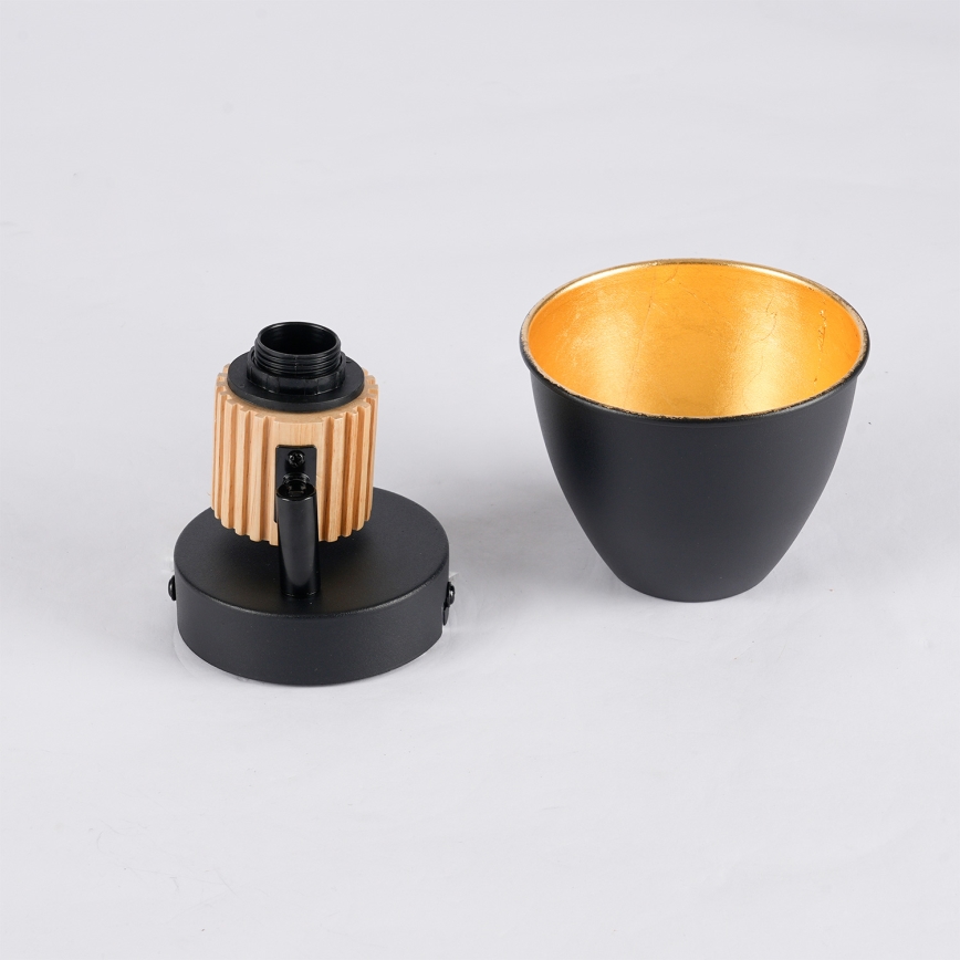 Brilagi - ODENSE wall-mounted spotlight 1xE14/10W/230V rubberwood/black