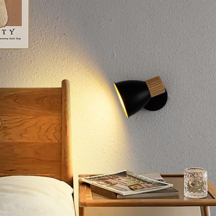 Brilagi - ODENSE Wall-mounted Spotlight 1xE14/10W/230V Wood/Black