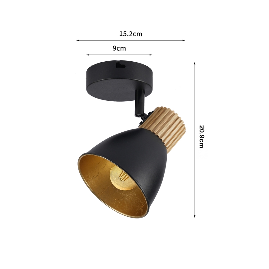 Brilagi - ODENSE Wall-mounted Spotlight 1xE14/10W/230V Wood/Black