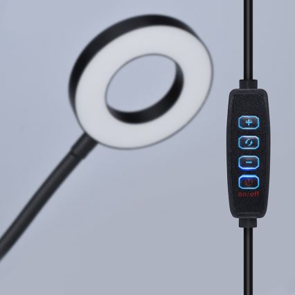 Brilagi - ORBELA Dimmable LED Clip-On Lamp LED/8W/5V 3000/4000/5000K Black