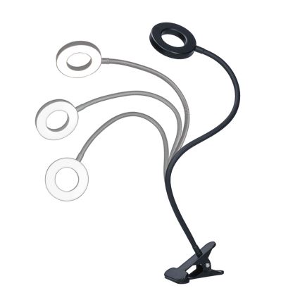 Brilagi - ORBELA Dimmable LED Clip-On Lamp LED/8W/5V 3000/4000/5000K Black