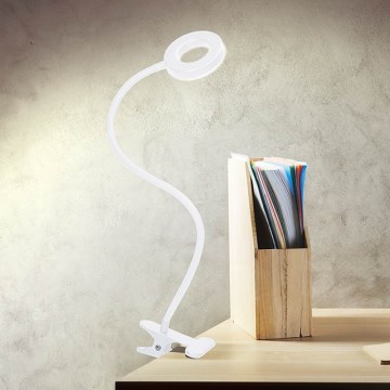 Brilagi - ORBELA Dimmable LED Clip-On Lamp LED/8W/5V 3000/4000/5000K White