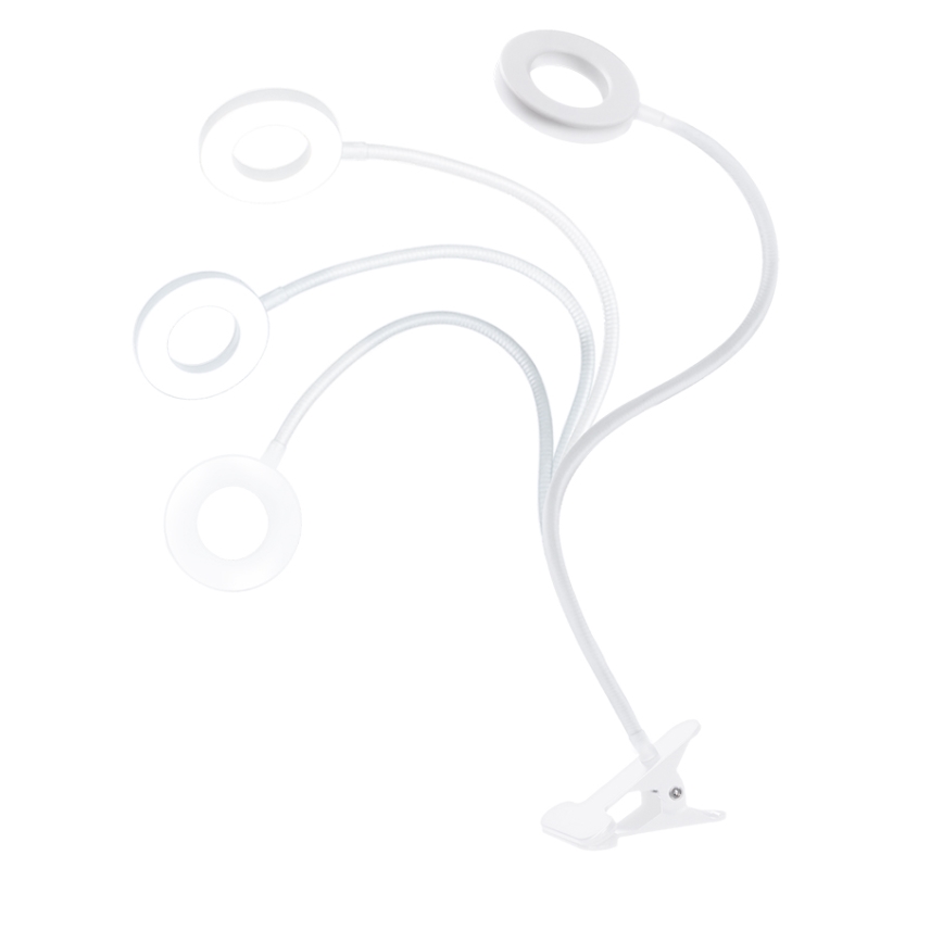 Brilagi - ORBELA Dimmable LED Clip-On Lamp LED/8W/5V 3000/4000/5000K White