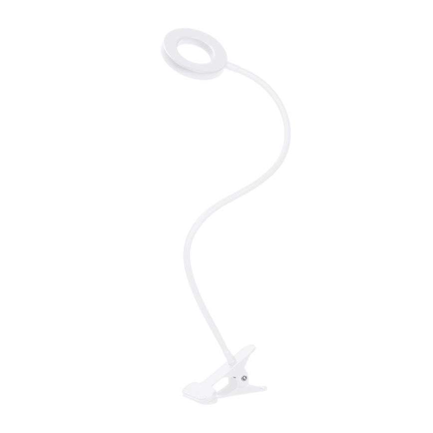 Brilagi - ORBELA Dimmable LED Clip-On Lamp LED/8W/5V 3000/4000/5000K White