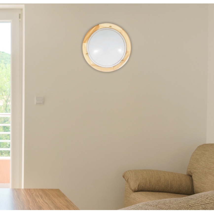 Brilagi - ORBIS Ceiling Light 1xE27/60W/230V, Ø 30 cm, Pine