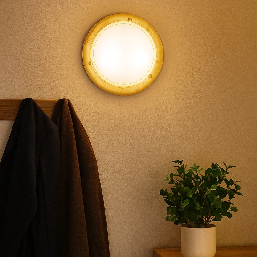 Brilagi - ORBIS Ceiling Light 1xE27/60W/230V, Ø 30 cm, Pine