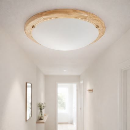 Brilagi - ORBIS Ceiling Light 2xE27/60W/230V, 38 cm diameter, pine