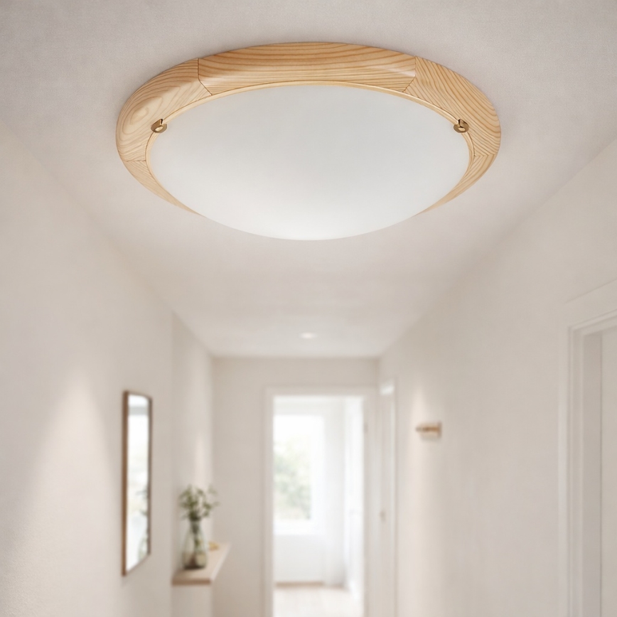 Brilagi - ORBIS Ceiling Light 2xE27/60W/230V, 38 cm diameter, pine
