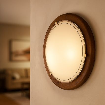 Brilagi - ORBIS Ceiling Light 2xE27/60W/230V, Ø 38 cm, Pine