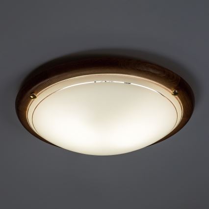 Brilagi - ORBIS Ceiling Light 2×E27/60W/230V, Ø 38 cm, Pine