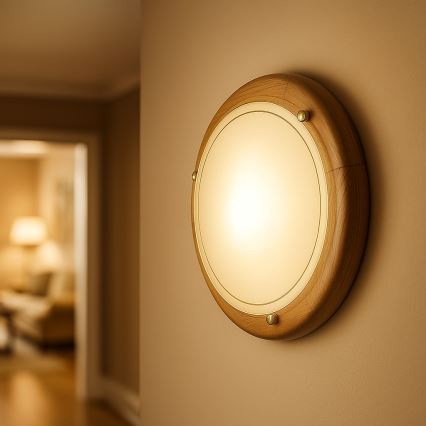 Brilagi - ORBIS Ceiling Light 2×E27/60W/230V, Ø 38 cm, Pine