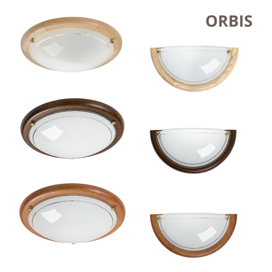 Brilagi - ORBIS Wall Light 1xE27/60W/230V 30 cm Pine