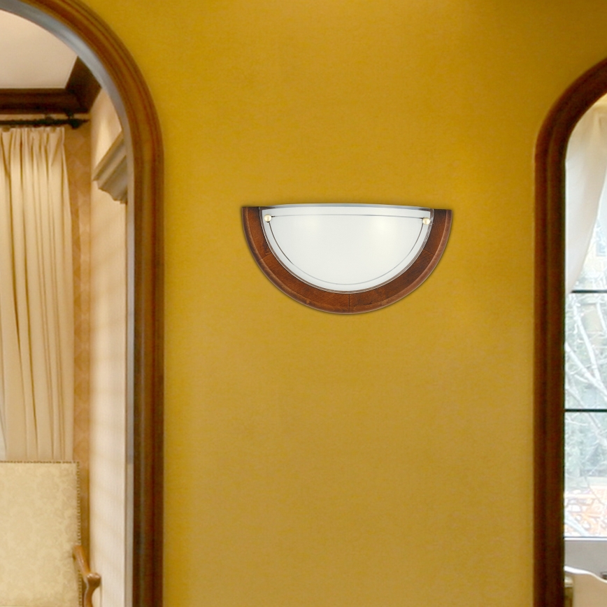 Brilagi - ORBIS Wall Light 1xE27/60W/230V 30 cm Pine/Oak