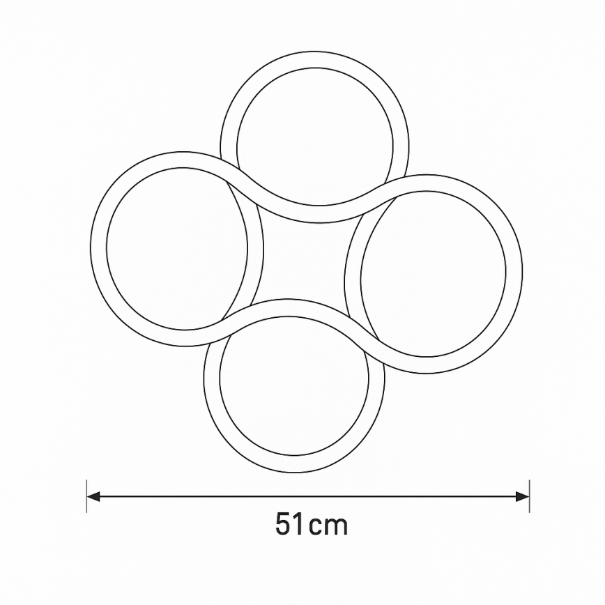 Brilagi - ORELLI Dimmable LED Ceiling Light LED/53W/230V dia. 51 cm 3000-6000K + remote control