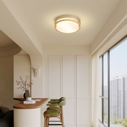 Brilagi - ORINO Ceiling Light 2xE27/40W/230V Ø 27 cm Gold/Oak