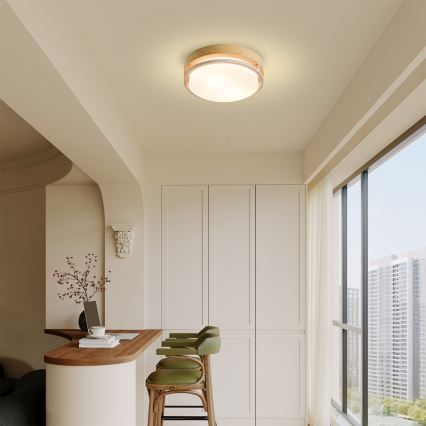 Brilagi - ORINO Ceiling Light 2xE27/40W/230V Ø 27 cm Wood Decor/Oak
