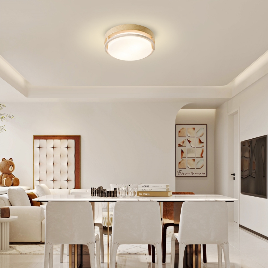Brilagi - ORINO Ceiling Light 2xE27/40W/230V Ø 27 cm Wood Decor/Oak