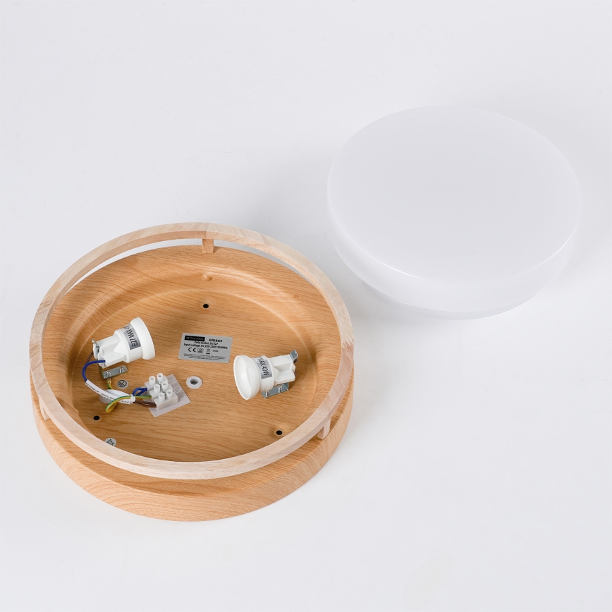 Brilagi - ORINO Ceiling Light 2xE27/40W/230V Ø 27 cm Wood Decor/Oak