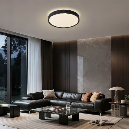 Brilagi - ORINO LED Dimmable Ceiling Light LED/54W/230V 3000-6000K Black dia. 43 cm + remote control