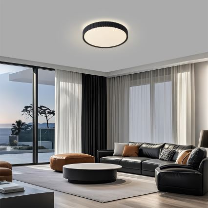 Brilagi - ORINO LED Dimmable Ceiling Light LED/54W/230V 3000-6000K Black dia. 43 cm + remote control