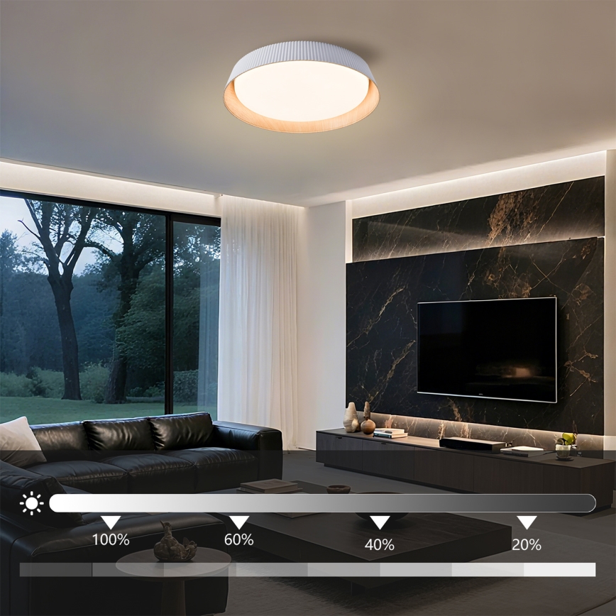 Brilagi - Dimmable LED Ceiling Light ORINO LED/54W/230V 3000-6000K White Ø 43 cm + Remote Control