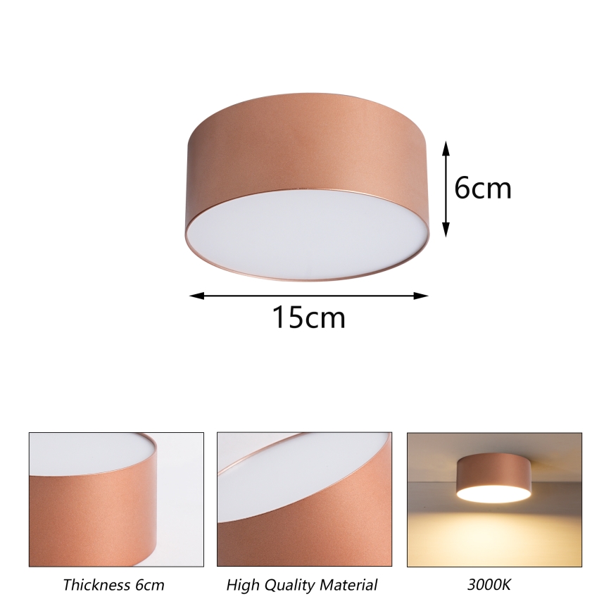 BRILAGI - Outdoor ceiling light FORIS LED/20W/230V Ø 15 cm bronze IP44