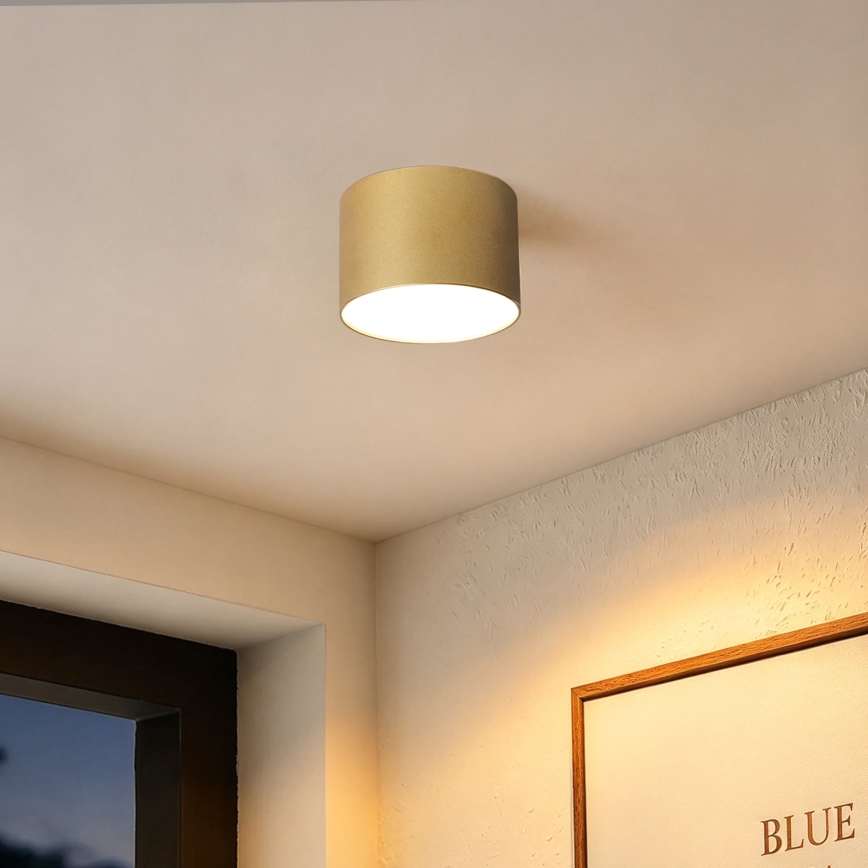 BRILAGI - Outdoor ceiling light FORIS LED/9W/230V Ø 9 cm gold IP44
