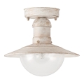 Brilagi - Outdoor ceiling light MOLDE 1xE27/60W IP44 white/patina