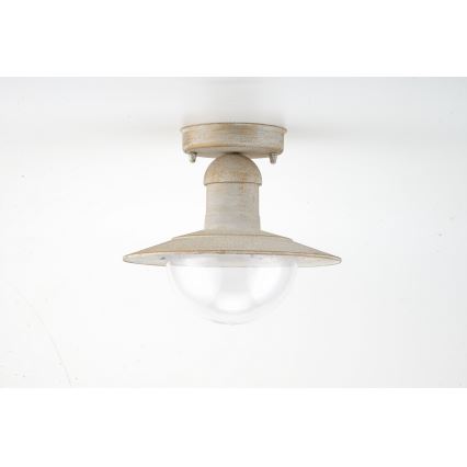 Brilagi - Outdoor ceiling light MOLDE 1xE27/60W IP44 white/patina