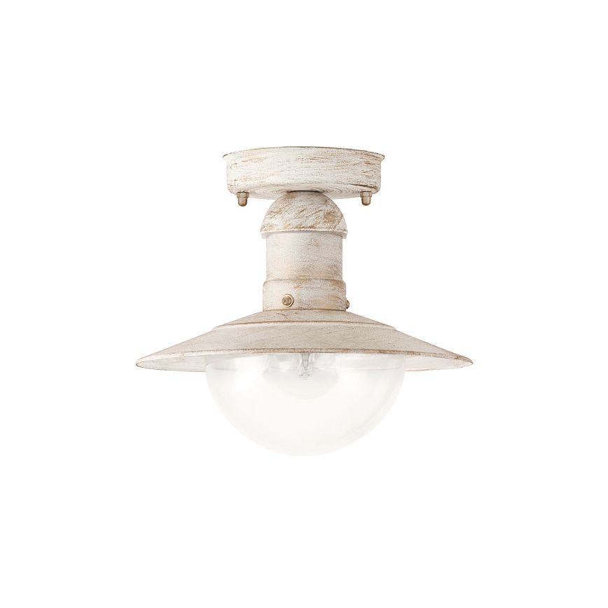 Brilagi - Outdoor ceiling light MOLDE 1xE27/60W IP44 white/patina