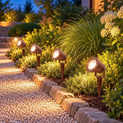 BRILAGI - Outdoor lamp TERRA 1xGU10/50W/230V IP65 rust finish