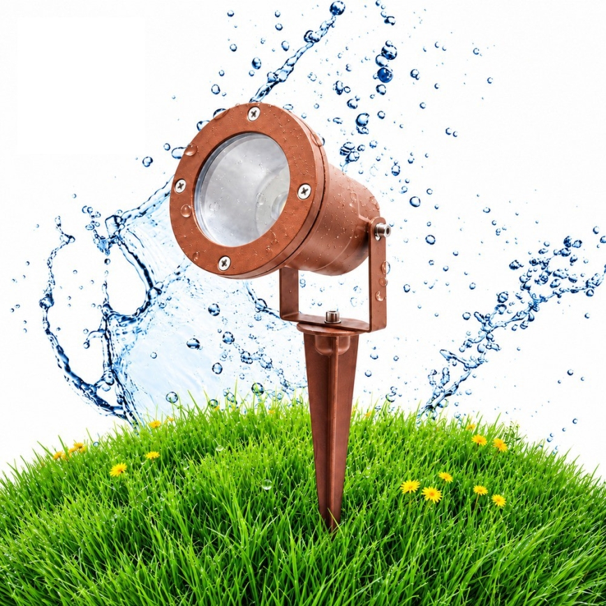 BRILAGI - Outdoor lamp TERRA 1xGU10/50W/230V IP65 rust finish