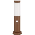 Brilagi - Outdoor Lamp with Sensor, 1x E27 / 15W / 230V, 40 cm, IP44, Brown