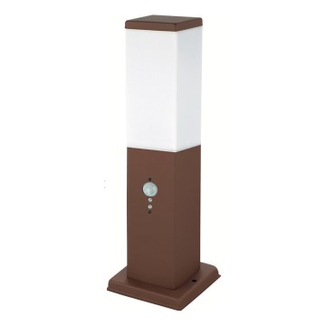 Brilagi - Outdoor Lamp with Sensor, 1xE27/15W/230V, 40 cm, IP44, Brown