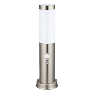 Brilagi - Outdoor lamp with sensor 1xE27/15W/230V 40 cm IP44 matte chrome