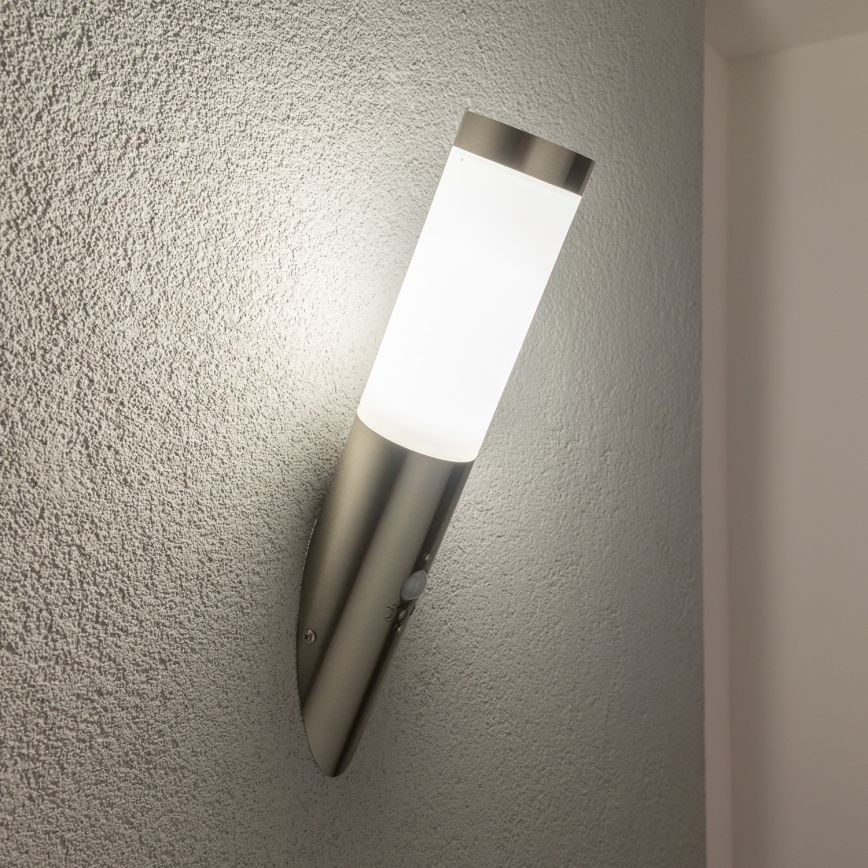 BRILAGI - ELIA outdoor wall light with sensor 1xE27/20W/230V IP44 matte chrome