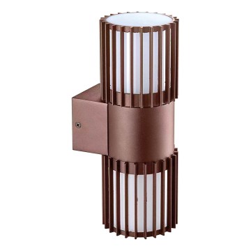 BRILAGI - Outdoor wall light ARMOR 2xGU10/35W/230V IP44 brown
