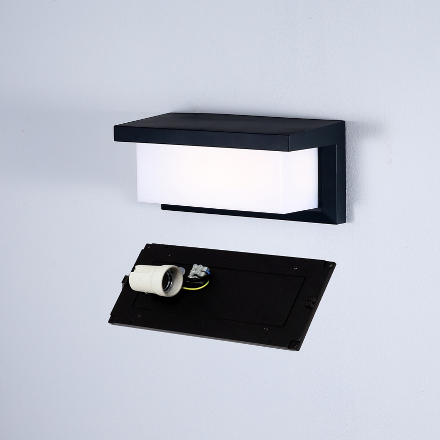 Brilagi - Outdoor wall light BRICKY 1xE27/60W/230V black IP54
