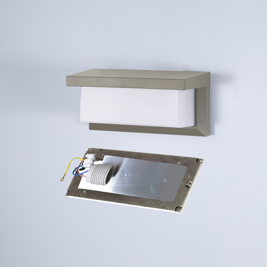 Brilagi - Outdoor wall light BRICKY 1xE27/60W/230V grey IP54