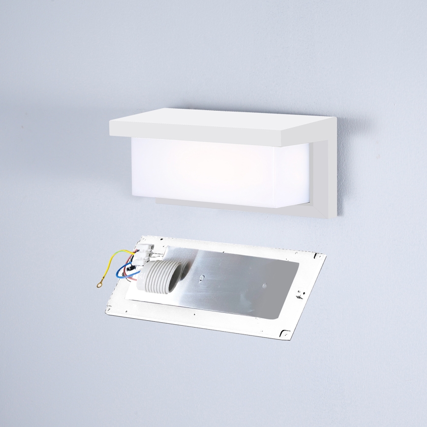Brilagi - Outdoor wall light BRICKY 1xE27/60W/230V white IP54