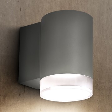 Brilagi - Outdoor wall light MATERA 1xGU10/30W/230V grey IP54