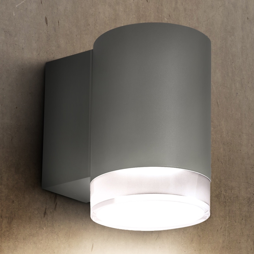 Brilagi - Outdoor wall light MATERA 1xGU10/30W/230V grey IP54