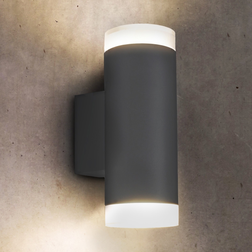 Brilagi - Outdoor wall light MATERA 2xGU10/30W/230V anthracite IP54
