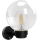 Brilagi - Outdoor wall-mounted light with motion sensor HARBOR 1xE27/40W/230V IP33 black/clear