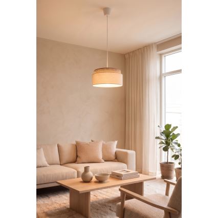 Brilagi - PADOVA Cable Pendant Light 1xE27/60W/230V Ø 40 cm Beige