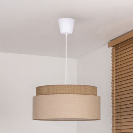 Brilagi - PADOVA Cable Pendant Light 1xE27/60W/230V Ø 40 cm Beige